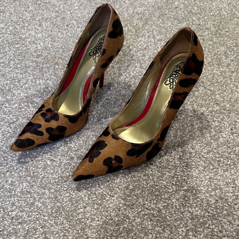 Carlis Santana Exude Leopard Print Pointed Toe Heels-7